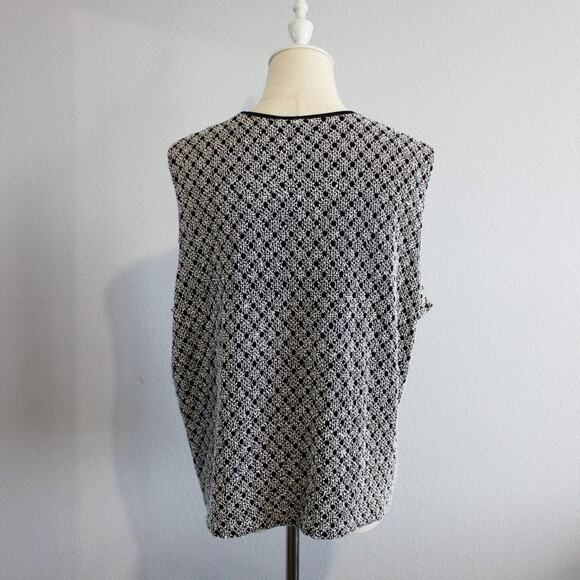 George Sleeveless Textured Black and White Top Size XL - Picture 5 of 6